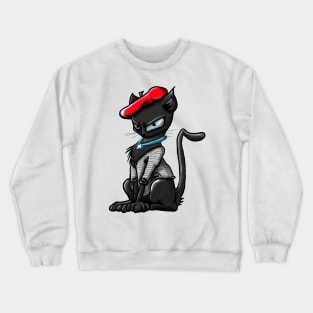 French black cat Crewneck Sweatshirt